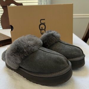 UGG Charcoal Shearling Slippers
